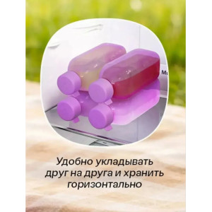 Эко-бутылка (1л) квадратная розовая