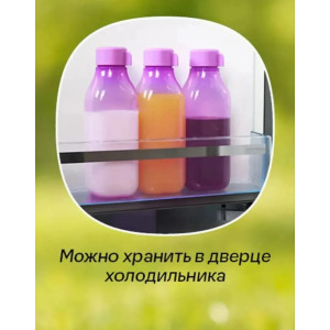 Эко-бутылка (1л) квадратная розовая