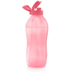 Эко-бутылка с клапаном и ручкой (2л) коралловая