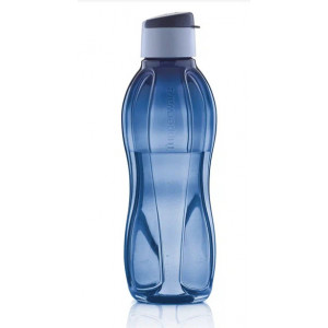 Эко-бутылка с клапаном (1л) синяя