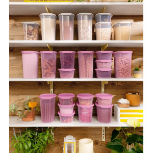 Набор контейнеров «One Touch Fresh» (540мл/1,1л/1,8л) розовые Набор контейнеров «One Touch Fresh» (540мл/1,1л/1,8л) розовые