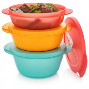 Ёмкость для разогрева в СВЧ (600мл) оранжевая