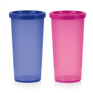 Стакан (260мл) 2шт. розовый/синий