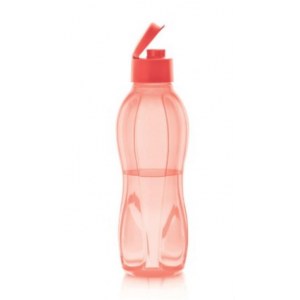 Эко-бутылка с клапаном (1л) коралловая 