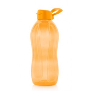 Эко-бутылка с клапаном и ручкой (2л) оранжевая