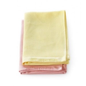 Салфетка для мытья окон жёлтая/розовая 2шт