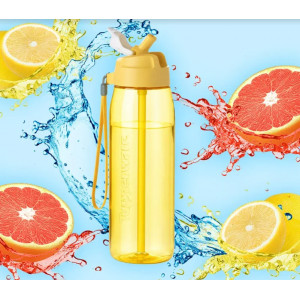 Эко-бутылка «Premium» (750 мл) с трубочкой