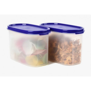 Компактус овальный (1,1л) синяя крышка 2шт.