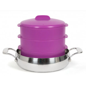 Пароварка многоуровневая фиолетовая Пароварка многоуровневая фиолетовая