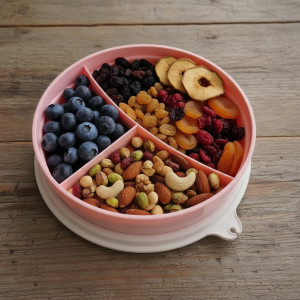 Контейнер с разделителем (310мл) розовый