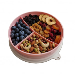 Контейнер с разделителем (310мл) розовый