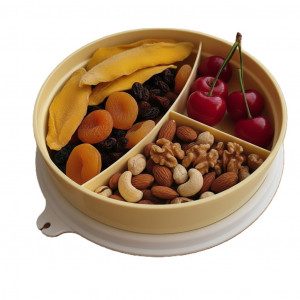 Контейнер с разделителем (310мл) жёлтый Контейнер с разделителем (310мл) жёлтый