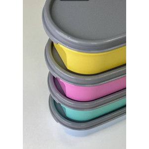 Компактус овальный (500мл) 2шт. голубой/розовый