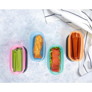 Компактус овальный (500мл) 2шт. голубой/розовый