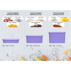 Компактус овальный (2,8л) сиреневый Компактус овальный (2,8л) сиреневый