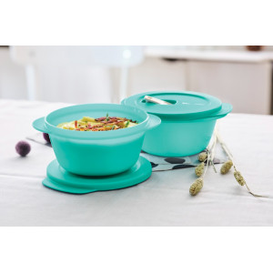 Ёмкость для разогрева в СВЧ (800мл) бирюзовая