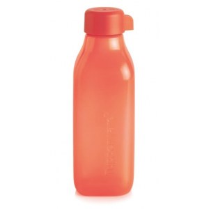 Эко-бутылка (500мл) квадратная коралловая